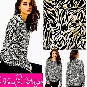 NWT Lilly Pulitzer UPF 50 Luxletic Blythe Top Can You Zee Me